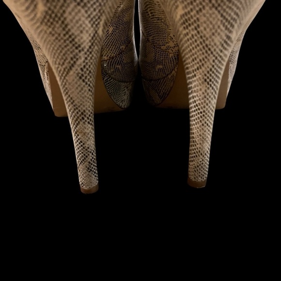 Jessica Simpson Terri Platform Pump Leather Snakeskin Shoes Women’s 7.5 - Picture 6 of 8